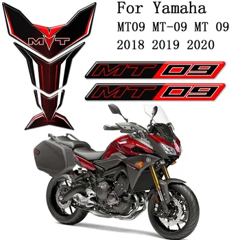 Для Yamaha MT09 MT-09 MT 09 3D Наклейки Бак Накладка Протектор Обтекателя Мотоциклетные Аксессуары Для Колен Наклейка Топлива 2016 2017 2018 2019
