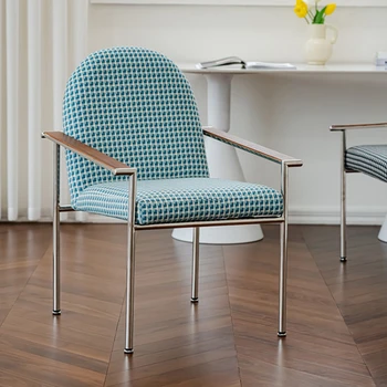 Ins Повседневное кресло, обеденный стул с нордической ретро спинкой, простой ресторанный стул, Металлический минималистичный дизайн, Muebles Мебель для дома WKDC
