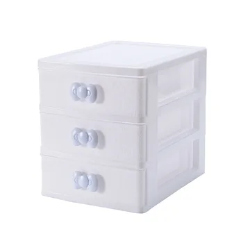 Прозрачный Настольный пластиковый ящик для хранения различных предметов, многослойный ящик для хранения косметики