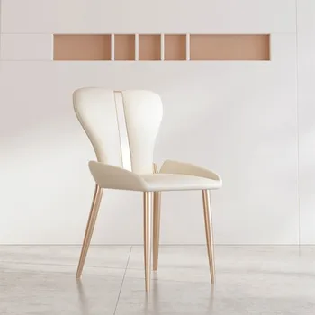 Легкий Роскошный обеденный стул, современные Простые повседневные стулья для домашней столовой, сетка из нержавеющей стали, дизайнер Премиум-класса