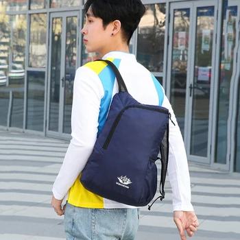 Нейлоновая походная сумка Легкий складной рюкзак для путешествий Портативный водонепроницаемый большой емкости Износостойкий для активного отдыха