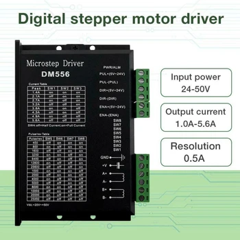 Цифровой шаговый драйвер Dm556 Progressive Motor Driver Подходит для шаговых двигателей Nema 23, Nema 24 и Nema34