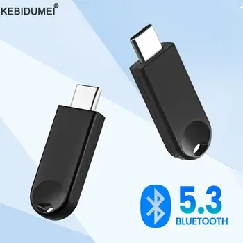 Bluetooth-адаптер Type C Bluetooth 5.3 5.0 Dongle Adaptador для ПК Ноутбук Беспроводной динамик Аудиоприемник USB-передатчик