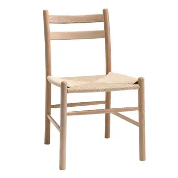 Современные стулья для столовой с сиденьем из натурального ротанга, мебель для стульев из массива дуба с отделкой из натурального дерева/ ореха, Деревянный обеденный стул