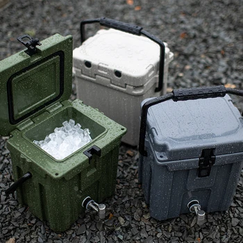Портативные ведерки для льда в форме квадрата объемом 9,5 л, для кемпинга и путешествий, коробка для охлаждения пищевого льда, аксессуары для теплоизоляции