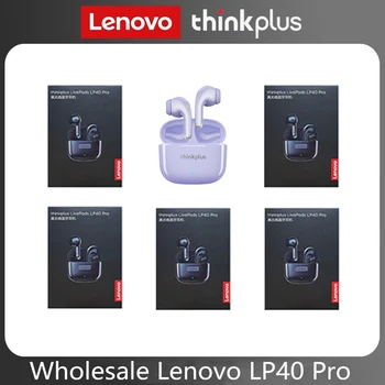 Оригинальные наушники Lenovo Thinkplus LP40 Pro оптом, 5 шт., Bluetooth Наушники, Беспроводные наушники, гарнитура длительного ожидания с Wic