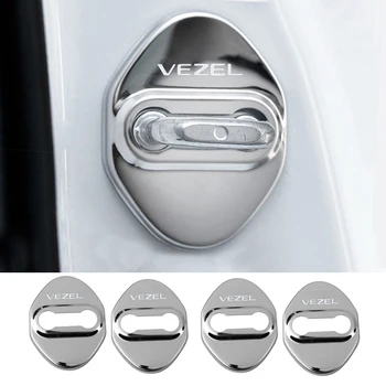 Для 4ШТ крышка дверного замка автомобиля Защищает Автомобильные аксессуары для Honda VEZEL HR-V HRV Автомобильная наклейка 2021 2022 2023