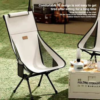 Походный стул Складной уличный стул с мягкой обивкой Портативный и легкий походный стул с мягкой обивкой для пляжного туризма