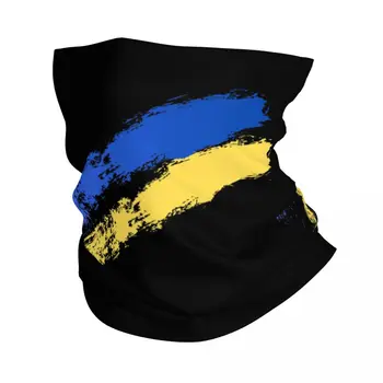 Украинский флаг, Зимняя повязка на голову, утеплитель для шеи, Мужской Женский шарф для лыжной охоты, Украинская Патриотическая Бандана для лица, Гетры