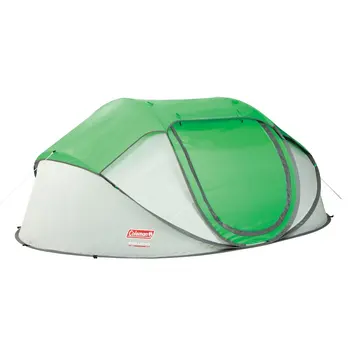 Всплывающая палатка на 4 человека, 1 комната, зеленая переносная палатка для кемпинга, одноместные / двухместные садовые палатки для пеших прогулок, рыбалки и путешествий