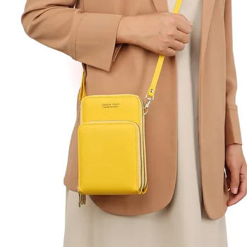 ГОРЯЧАЯ 3-слойная сумка для телефона большой емкости, сумка через плечо для женщин, маленькие сумки через плечо из искусственной кожи, женская сумка-мессенджер