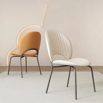 Роскошные стулья для столовой из кожи Скандинавского дизайна, Индивидуальное Переносное Обеденное кресло, Эргономичная Садовая мебель Poltrona MQ50CY