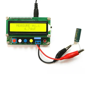 Цифровой измеритель конденсатора, Измеритель индуктивности, емкости L / C, ЖК-измеритель емкости, тестер интерфейса Mini USB с USB-кабелем