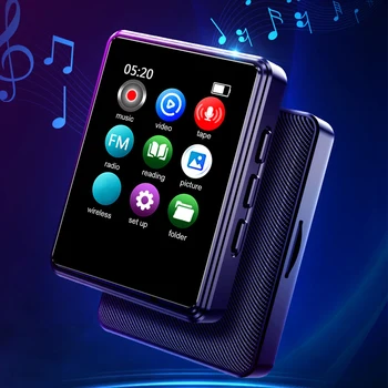Цифровой аудиоплеер MP3/MP4, совместимый с Bluetooth, спортивный музыкальный плеер, встроенный динамик 128 ГБ 1,77 дюйма для ежедневного использования студентами