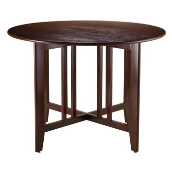 Обеденный стол с двойными откидными створками из обаятельного дерева Alamo, мебель из орехового дерева