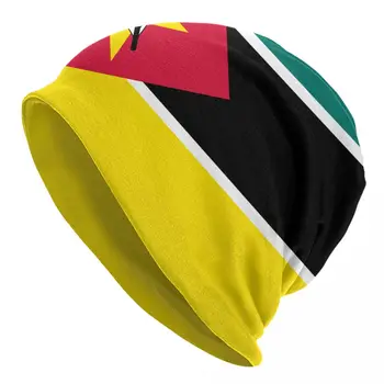 Новая Вязаная Шапка Женская Мужская Шапка Весенне-Зимняя Эластичная Шапочка с Флагом Мозамбика Оптом